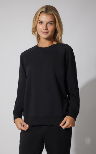 Terry Everyday Raglan Pullover Sweatshirt - 90 Degree by Reflex