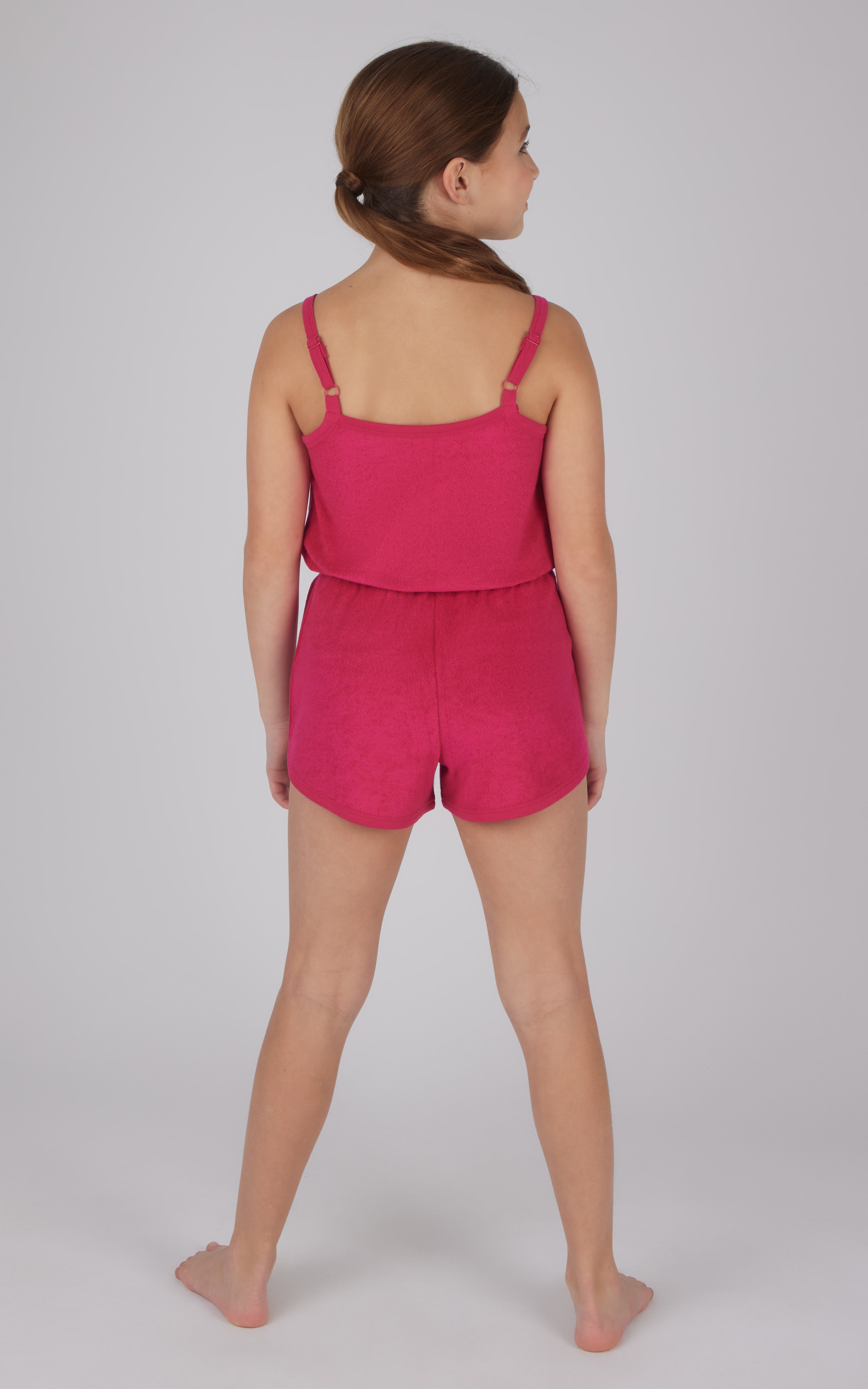 Girls Towel Terry Tie Waist Romper - 90 Degree by Reflex