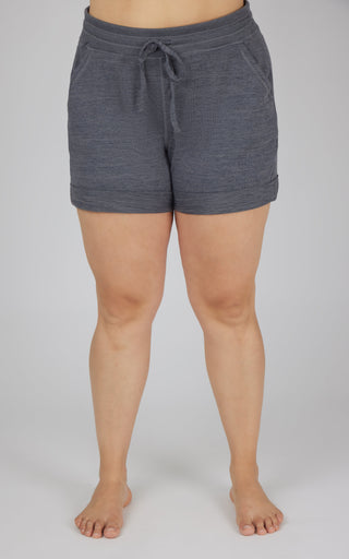 Plus Size Soft and Comfy Activewear Lounge Shorts - 90 Degree by Reflex