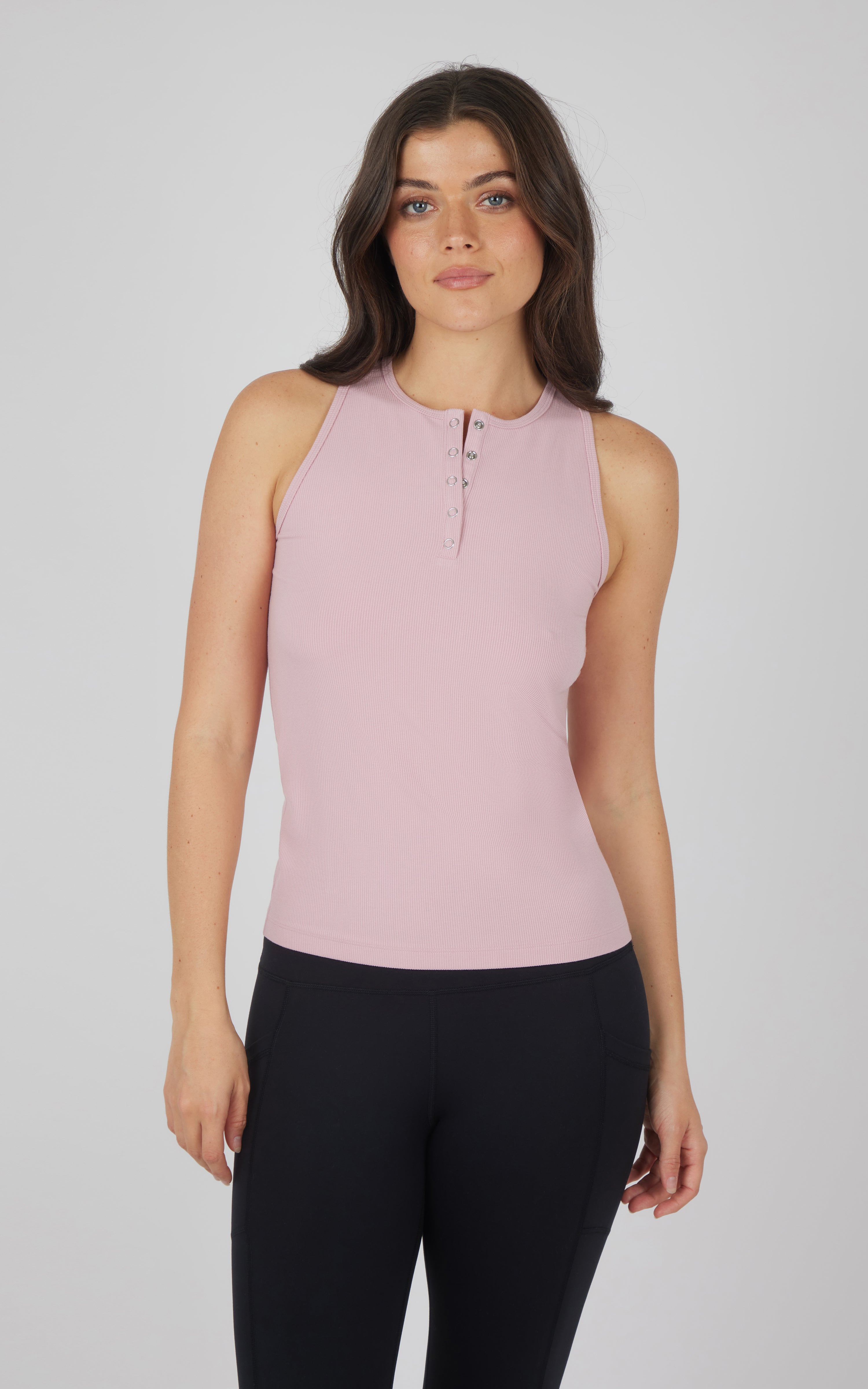 Heavenly Rib Henley Tank - 90 Degree by Reflex