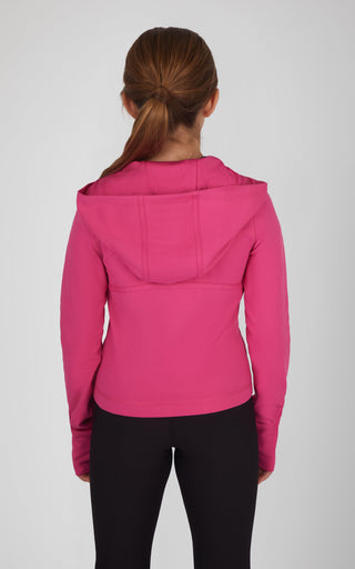 Girls Lux Full Zip Hooded Jacket - 90 Degree by Reflex