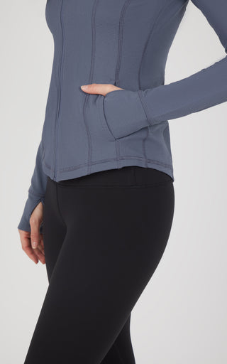 Interlink Ribbed Princess Seam Performance Jacket - 90 Degree by Reflex