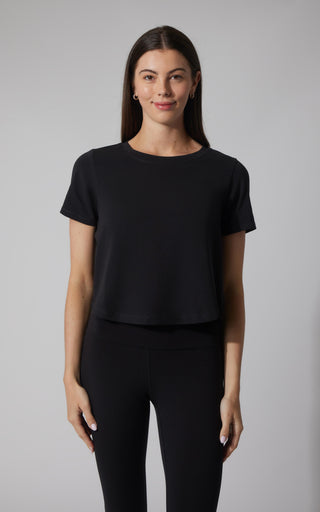 2 PK Airlite Cotton Boxy Cropped Short Sleeve Tee - Our Petal Tone Story - 90 Degree by Reflex