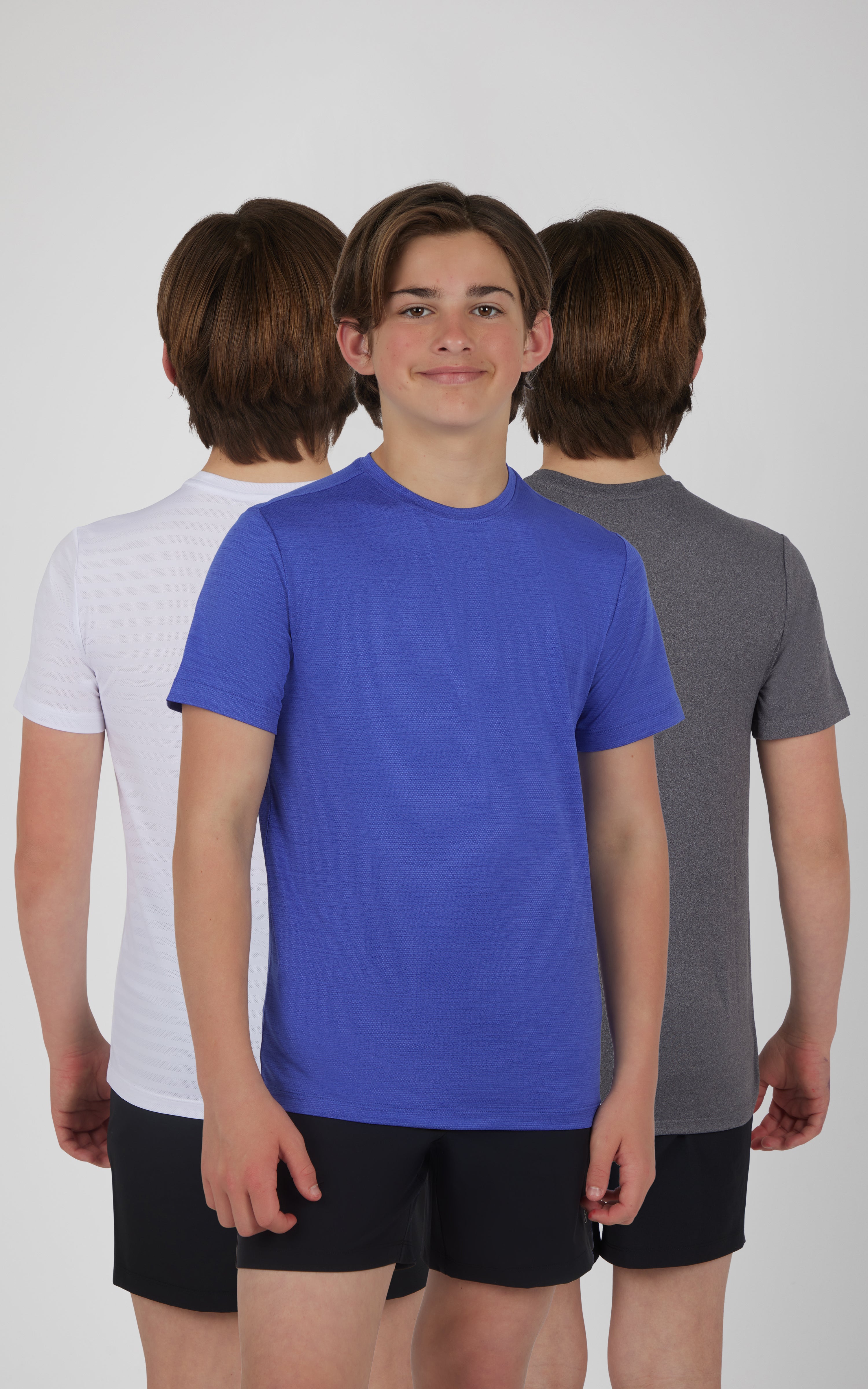 Boys 3 PK Mesh Performance Tee - 90 Degree by Reflex