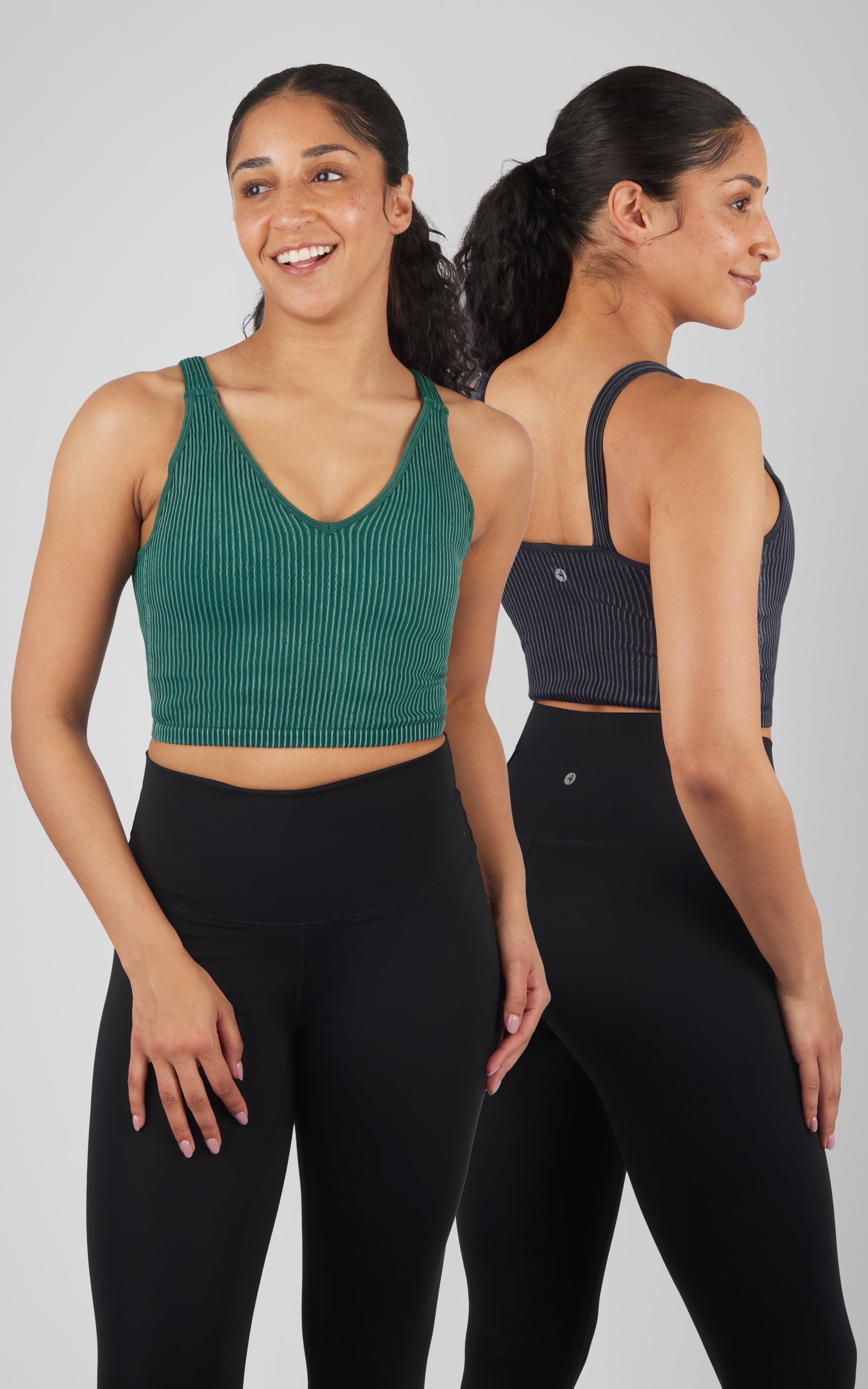 2 PK Stone Wash V-Neck Tank - Our Stone Story - 90 Degree by Reflex