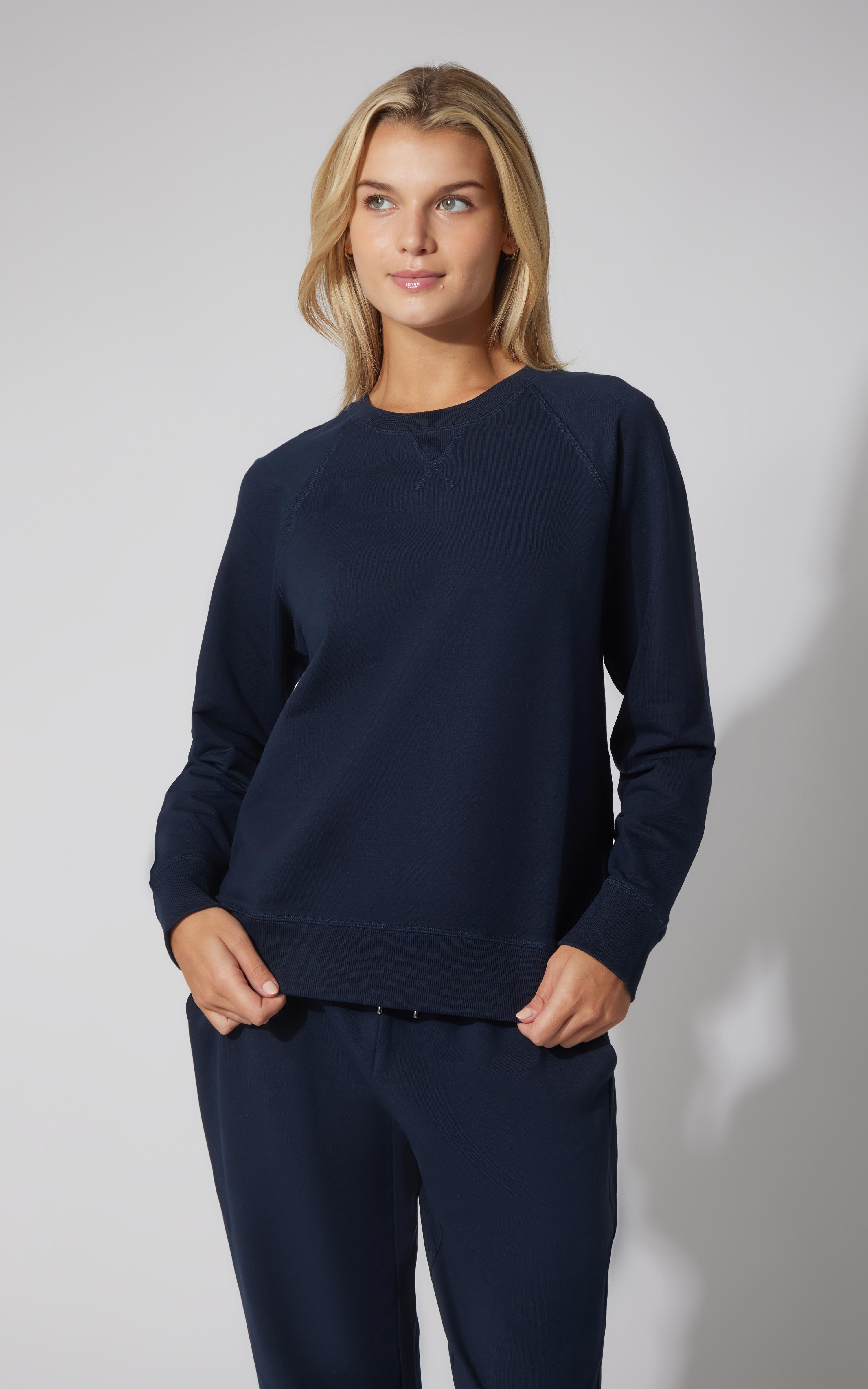 Terry Everyday Raglan Pullover Sweatshirt - 90 Degree by Reflex