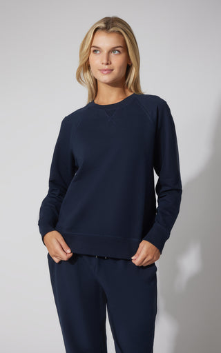 Terry Everyday Raglan Pullover Sweatshirt - 90 Degree by Reflex