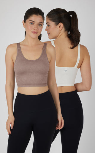Stonewash 2 PK Scoop Neck Bralette Tank - 90 Degree by Reflex