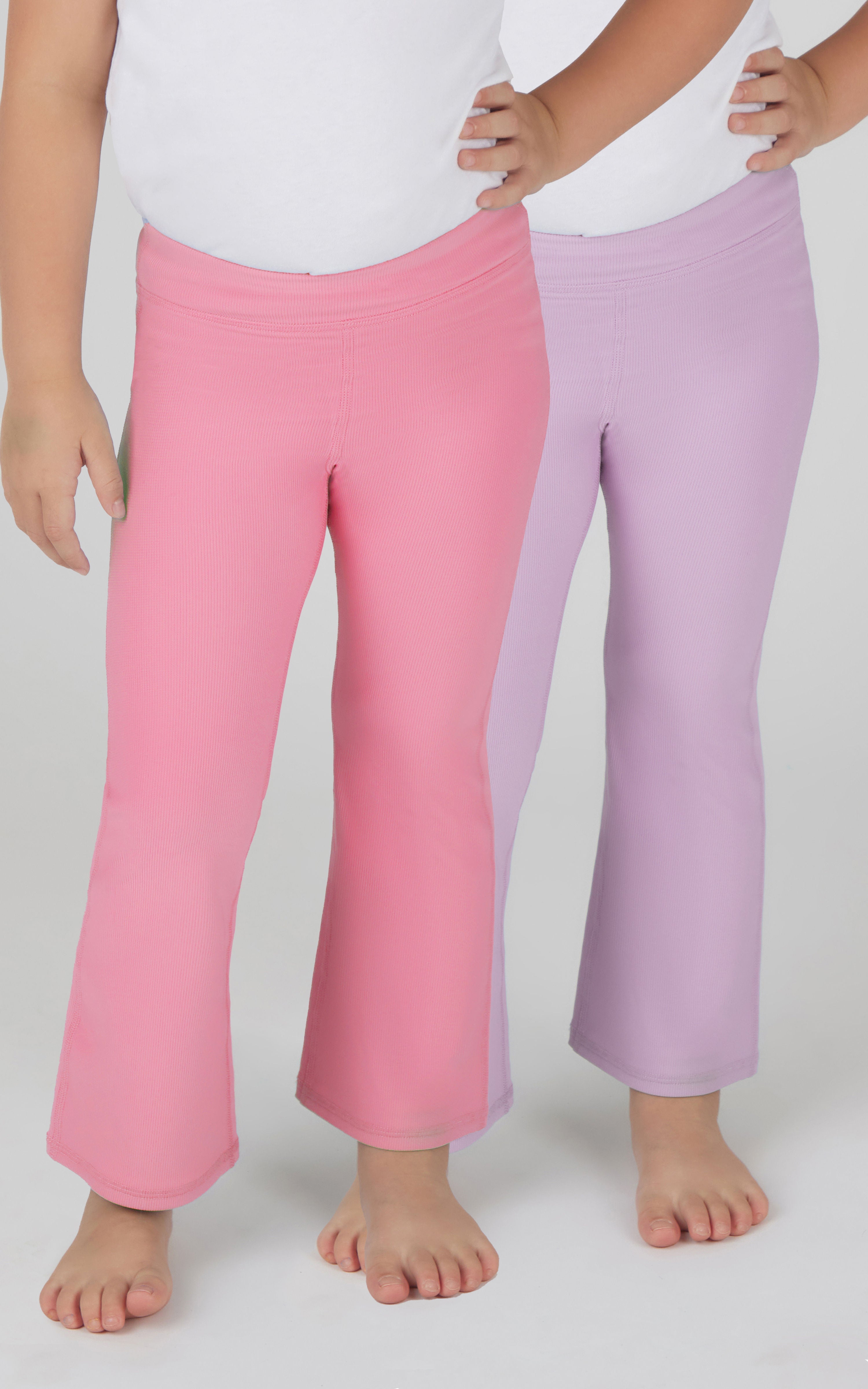 Toddler Girls 2 PK Ribbed Flared Pant - 90 Degree by Reflex