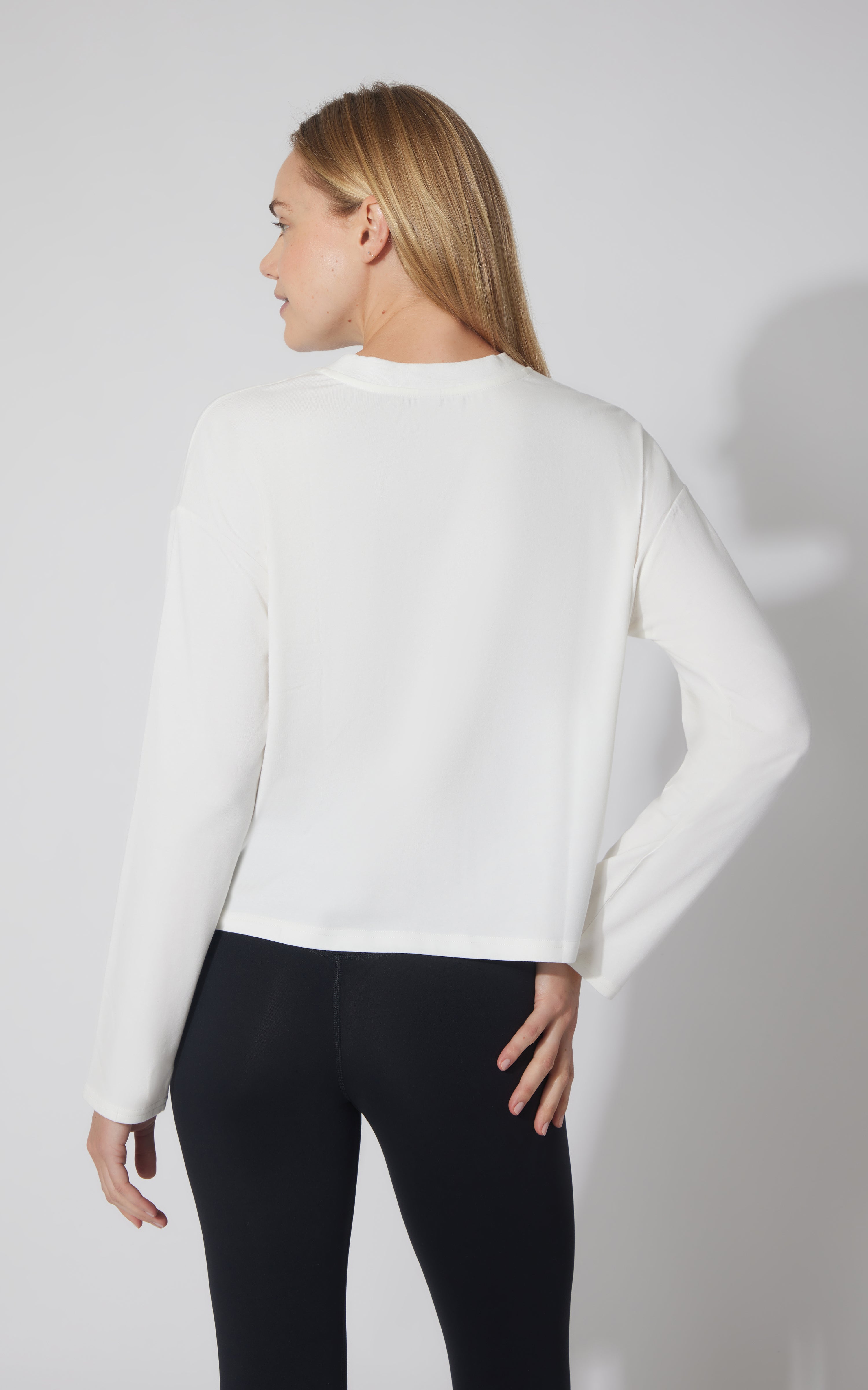 2 PK Cotton Deluxe Boxy Long Sleeve Top - 90 Degree by Reflex