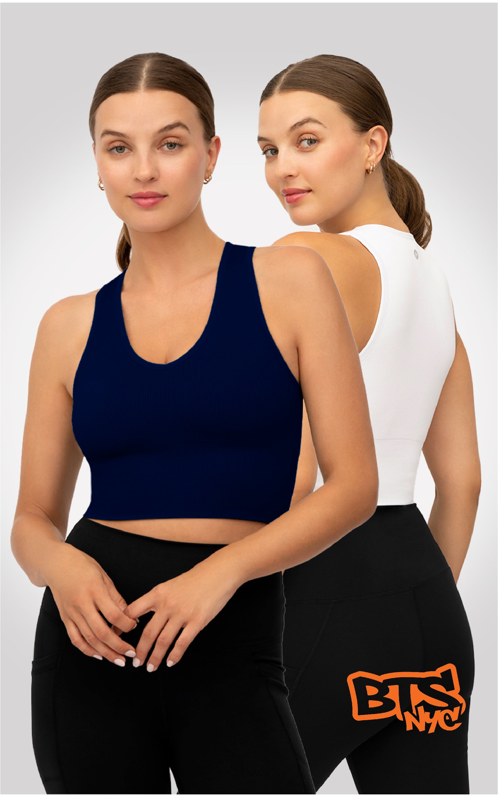 2 PK Ribbed V-Neck Tank Top - Beat the Streets