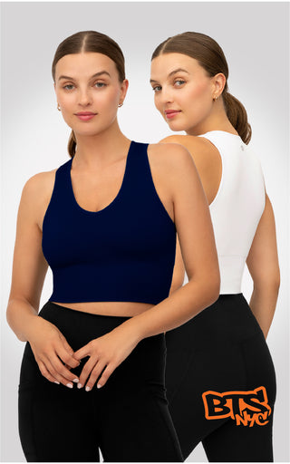 2 PK Ribbed V-Neck Tank Top - Beat the Streets