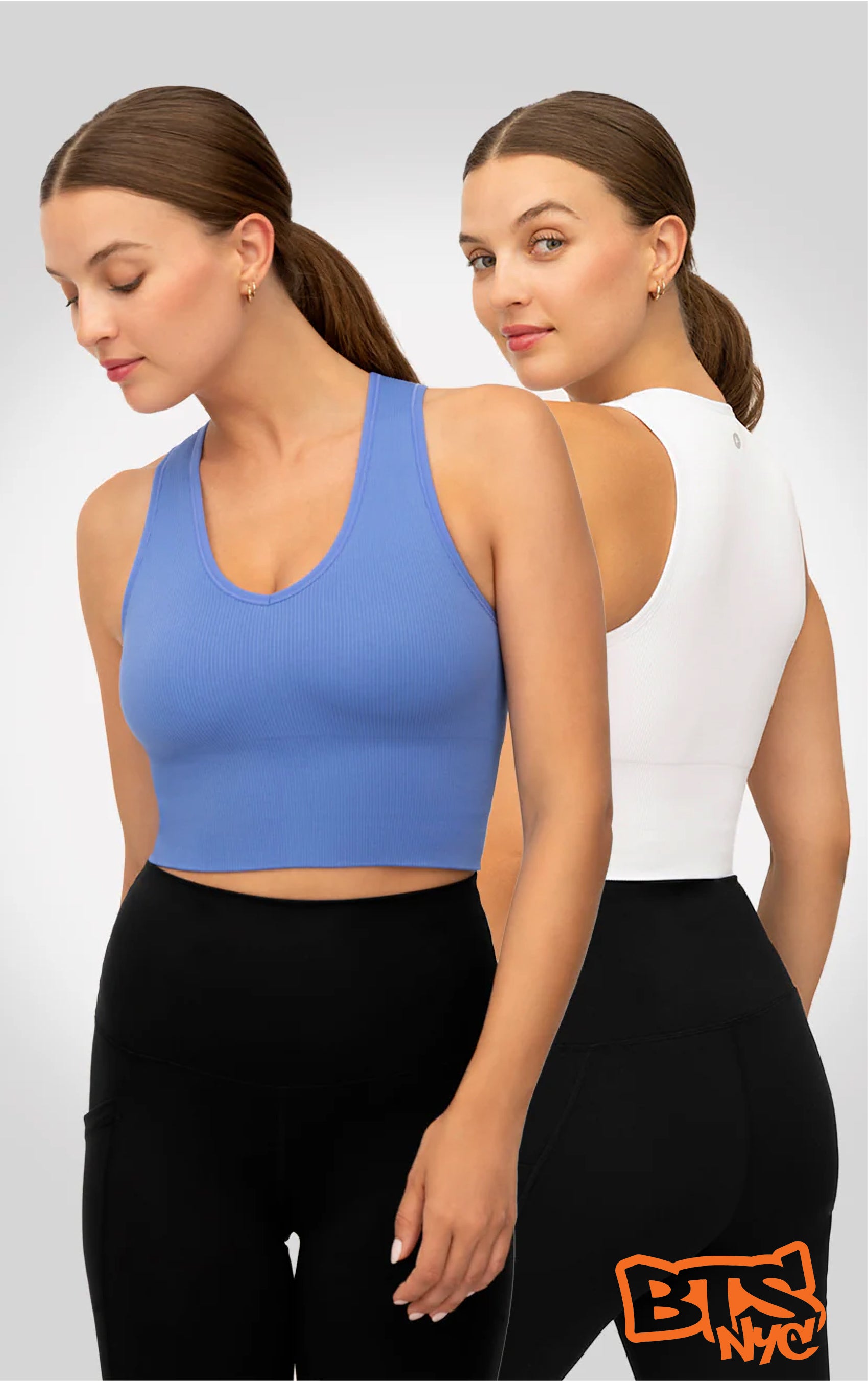 2 PK Ribbed V-Neck Tank Top - Beat the Streets