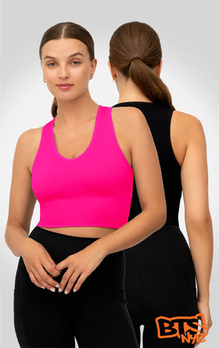 2 PK Ribbed V-Neck Tank Top - Beat the Streets