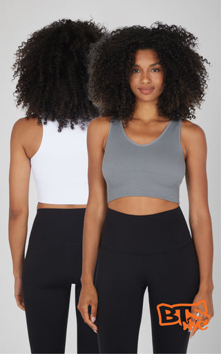 2 PK Ribbed V-Neck Tank Top - Beat the Streets