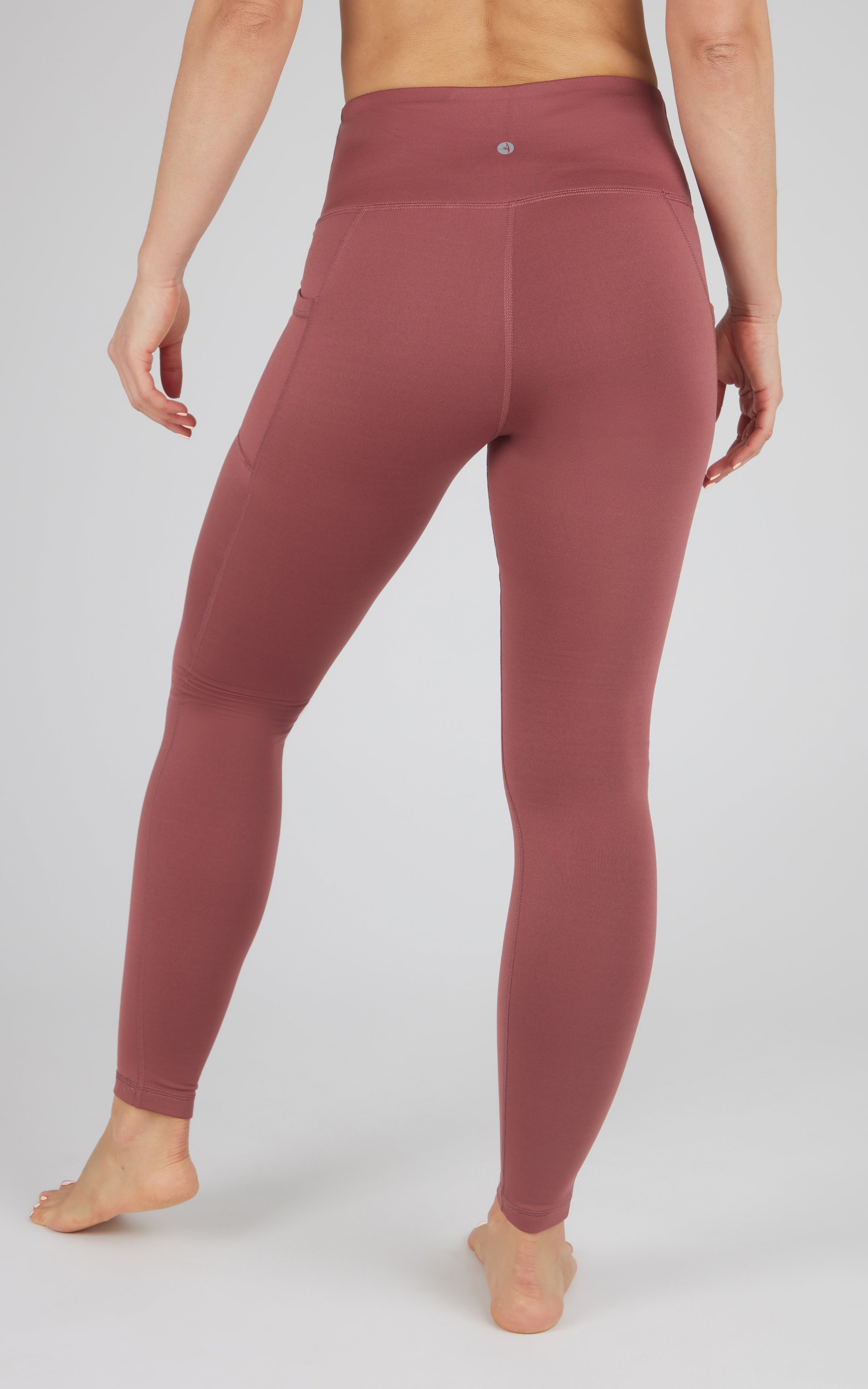 Cold Gear High Waist Fleece Lined Legging with Side Pockets - 90 Degree by Reflex