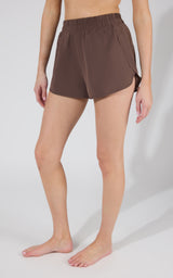 Lightstreme Commuter Woven Smocked Waistband Running Short w/ Split Hem - 90 Degree by Reflex