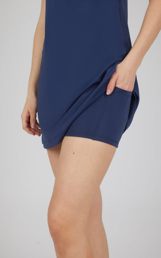 Nude Tech Square Neck Dress - 90 Degree by Reflex