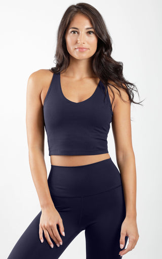 Cropped Tank Top with Inside Bra