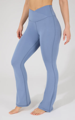 Lux Madison Crossover Elastic Free Waist 31 1/2 inch Flare Leg Pant - 90 Degree by Reflex