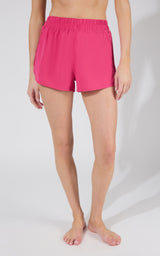 Lightstreme Commuter Woven Smocked Waistband Running Short w/ Split Hem - 90 Degree by Reflex