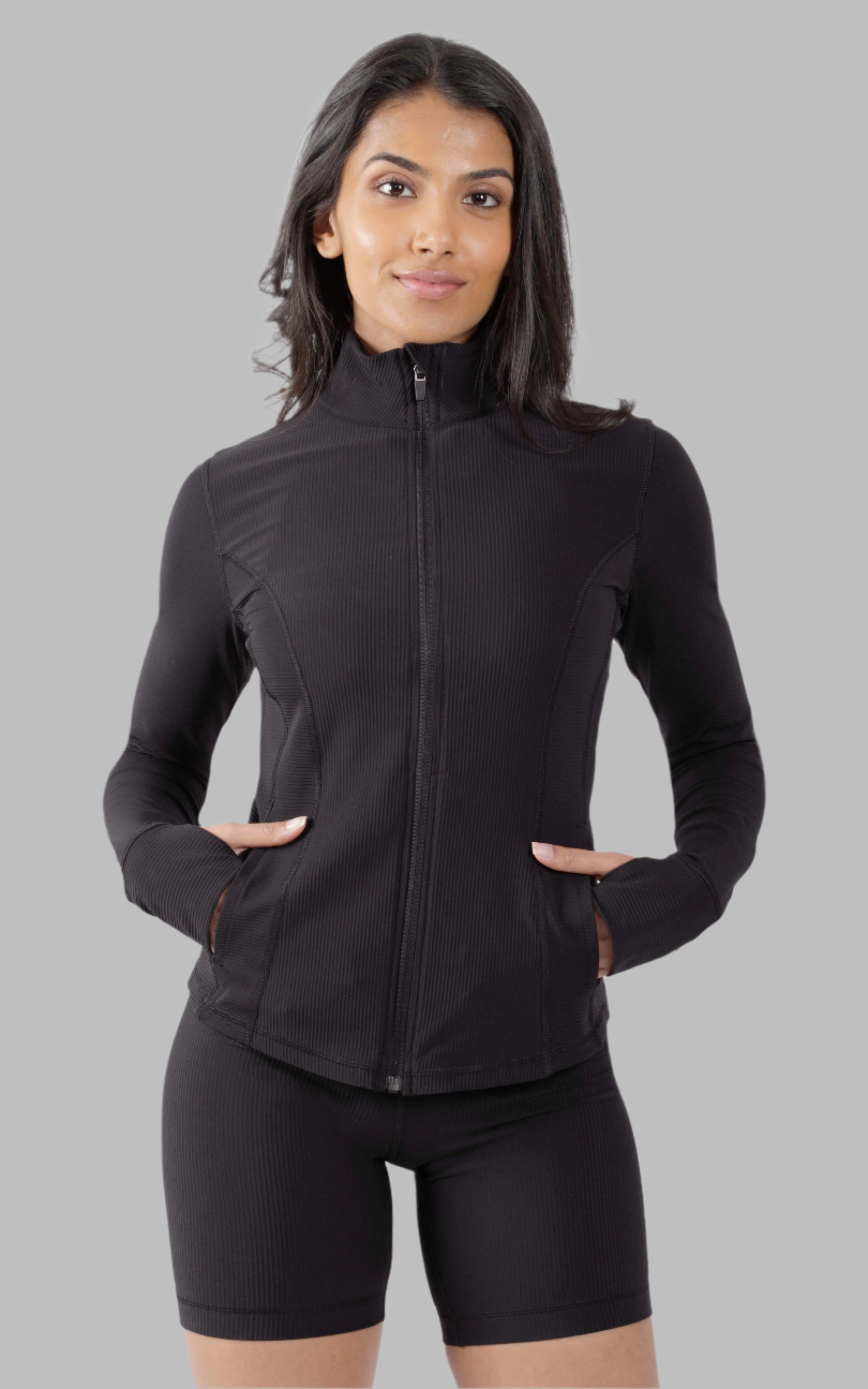 Interlink Ribbed Princess Seam Performance Jacket - 90 Degree by Reflex