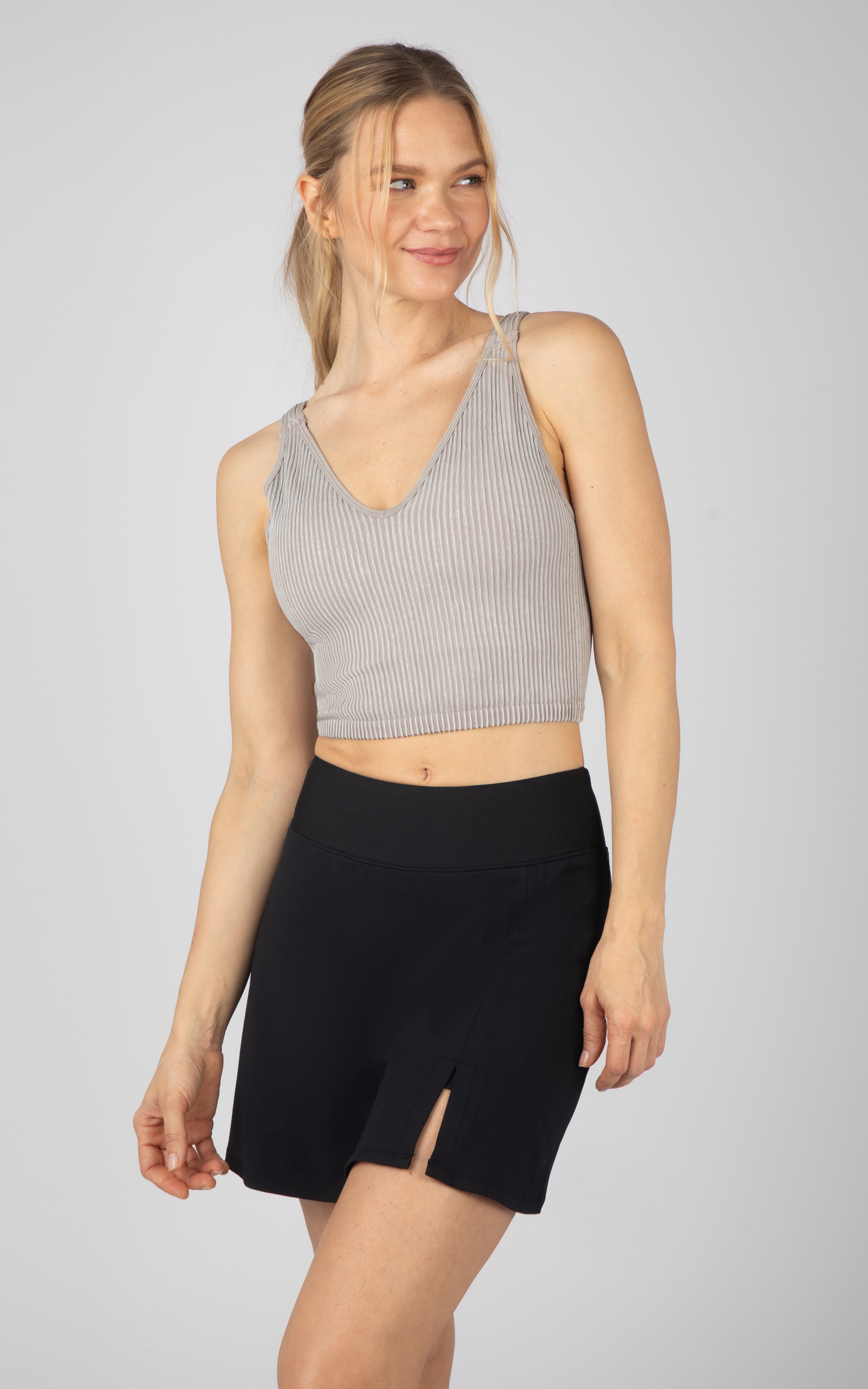 2 PK Stone Wash V-Neck Tank - Our Stone Story - 90 Degree by Reflex