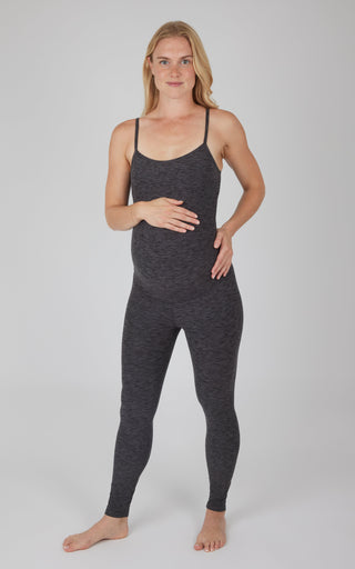 Maternity Heathered Lux Jumpsuit - 90 Degree by Reflex