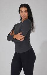 2 PK Side Ruched Long Sleeve Top - 90 Degree by Reflex