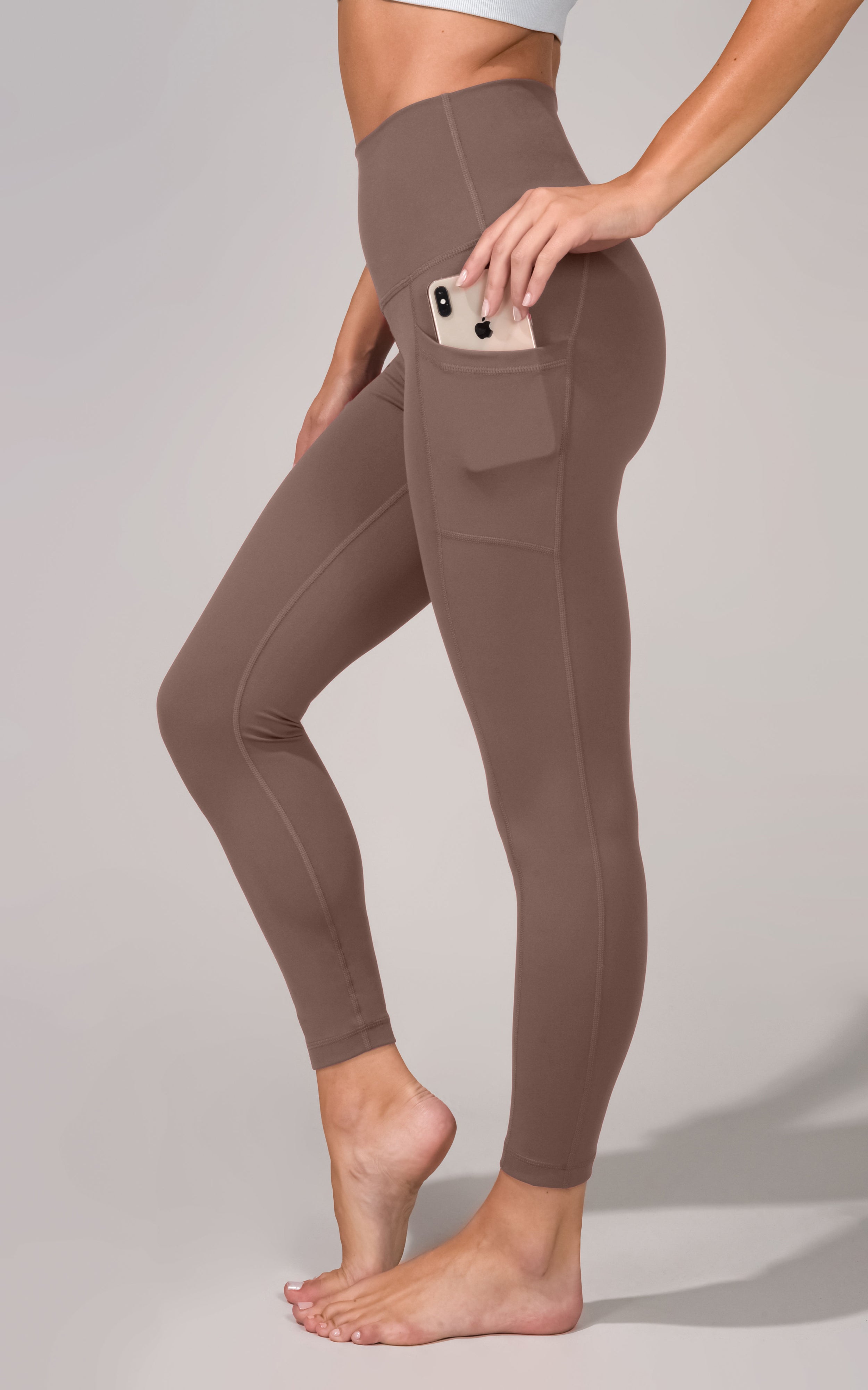 Lux Elastic Free High Waist Side Pocket 7/8 Ankle Legging - AY76826 – 90  Degree by Reflex