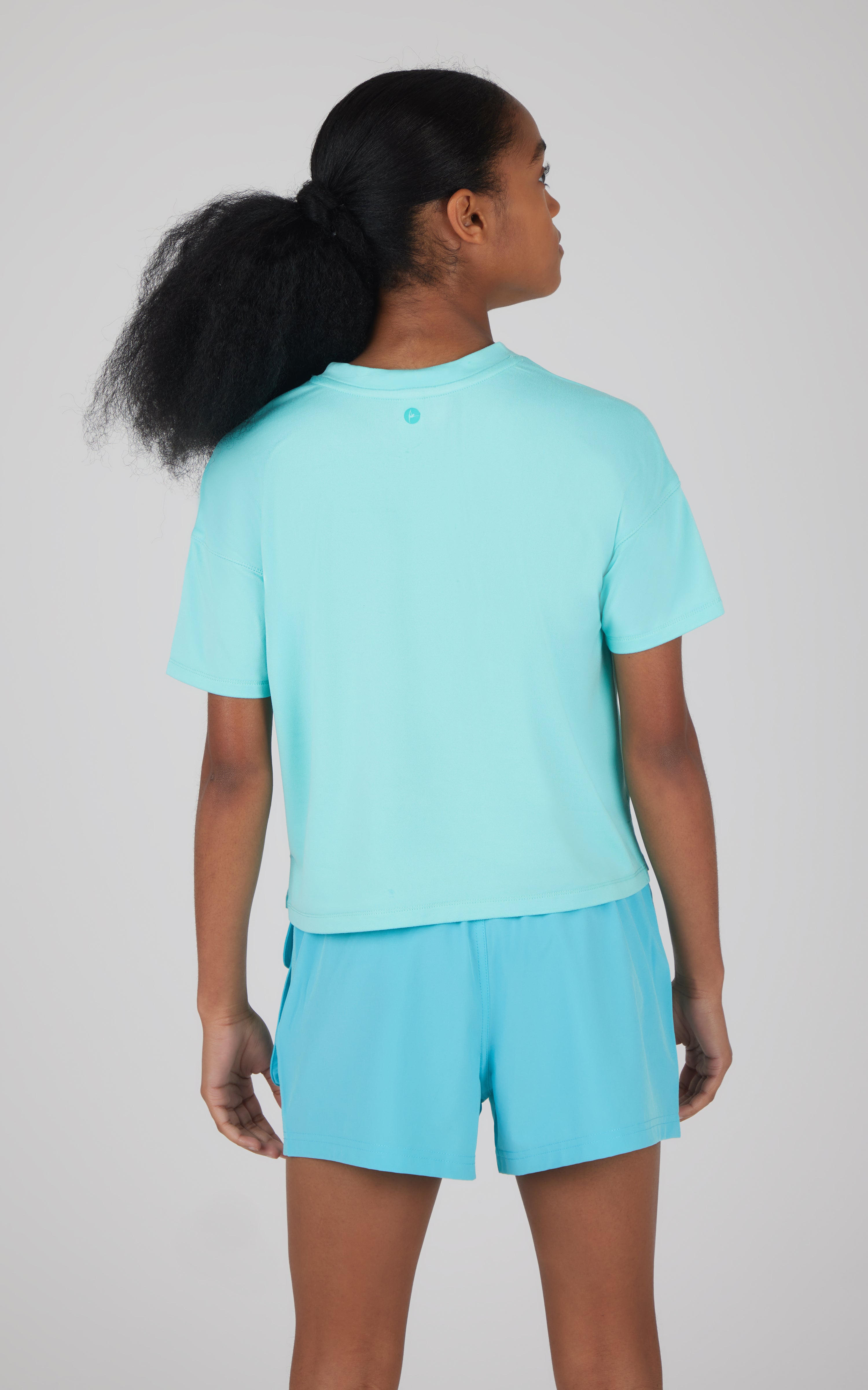 Girls 2 PC Boxy Tee and Woven Cargo Short - 90 Degree by Reflex