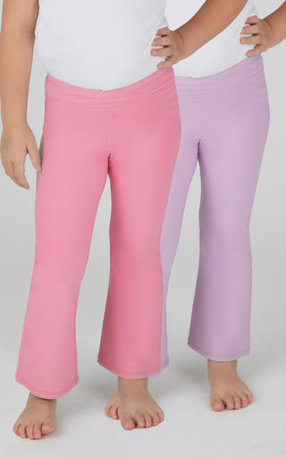 Toddler Girls 2 PK Ribbed Flared Pant - 90 Degree by Reflex