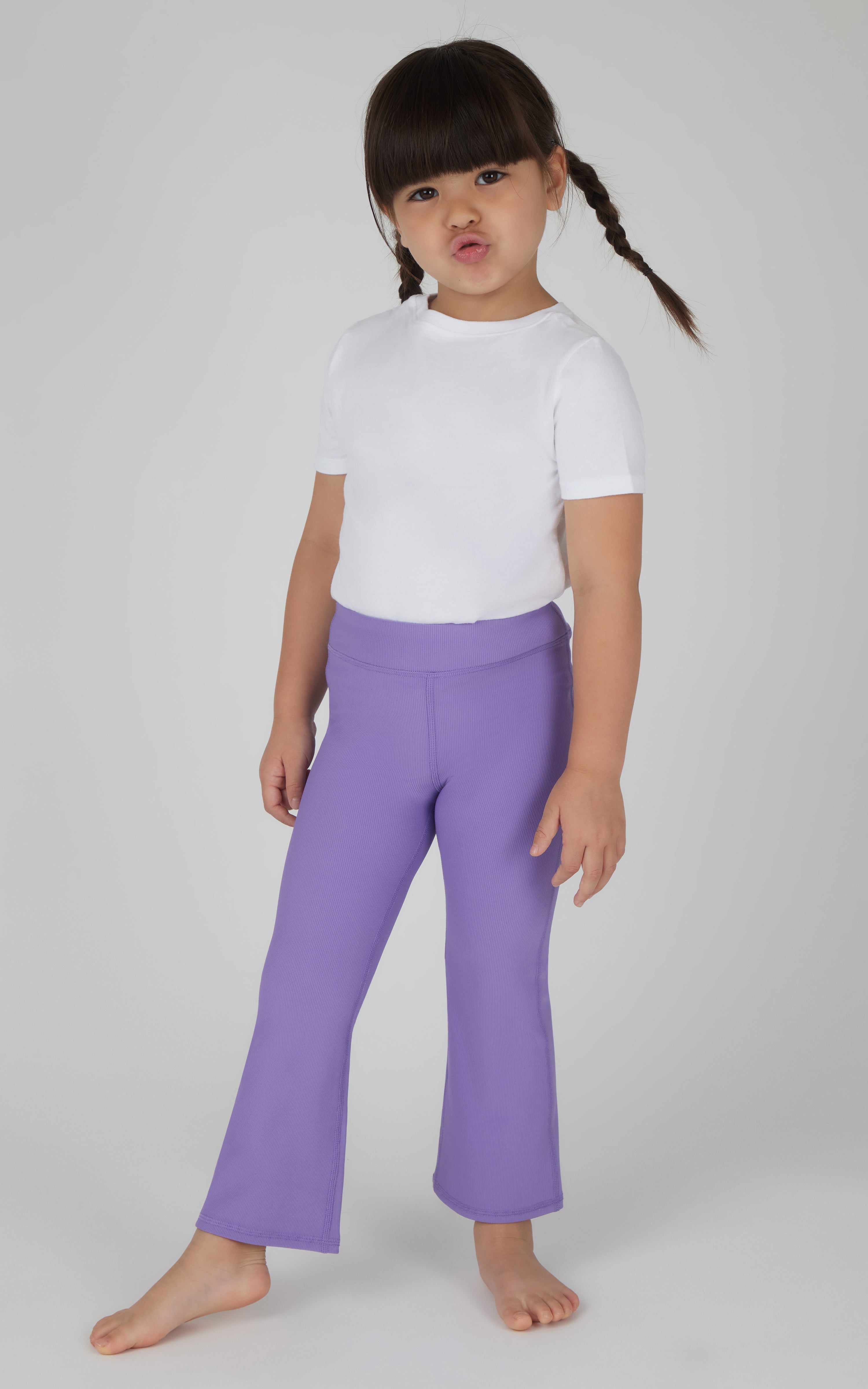 Toddler Girls 2 PK Ribbed Flared Pant - 90 Degree by Reflex