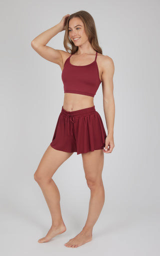 2 PC Seamless Bra and Ribbed 2 in 1 Running Short - 90 Degree by Reflex