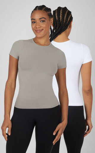 2 PK Short Sleeve Top - Our Linen Story - 90 Degree by Reflex