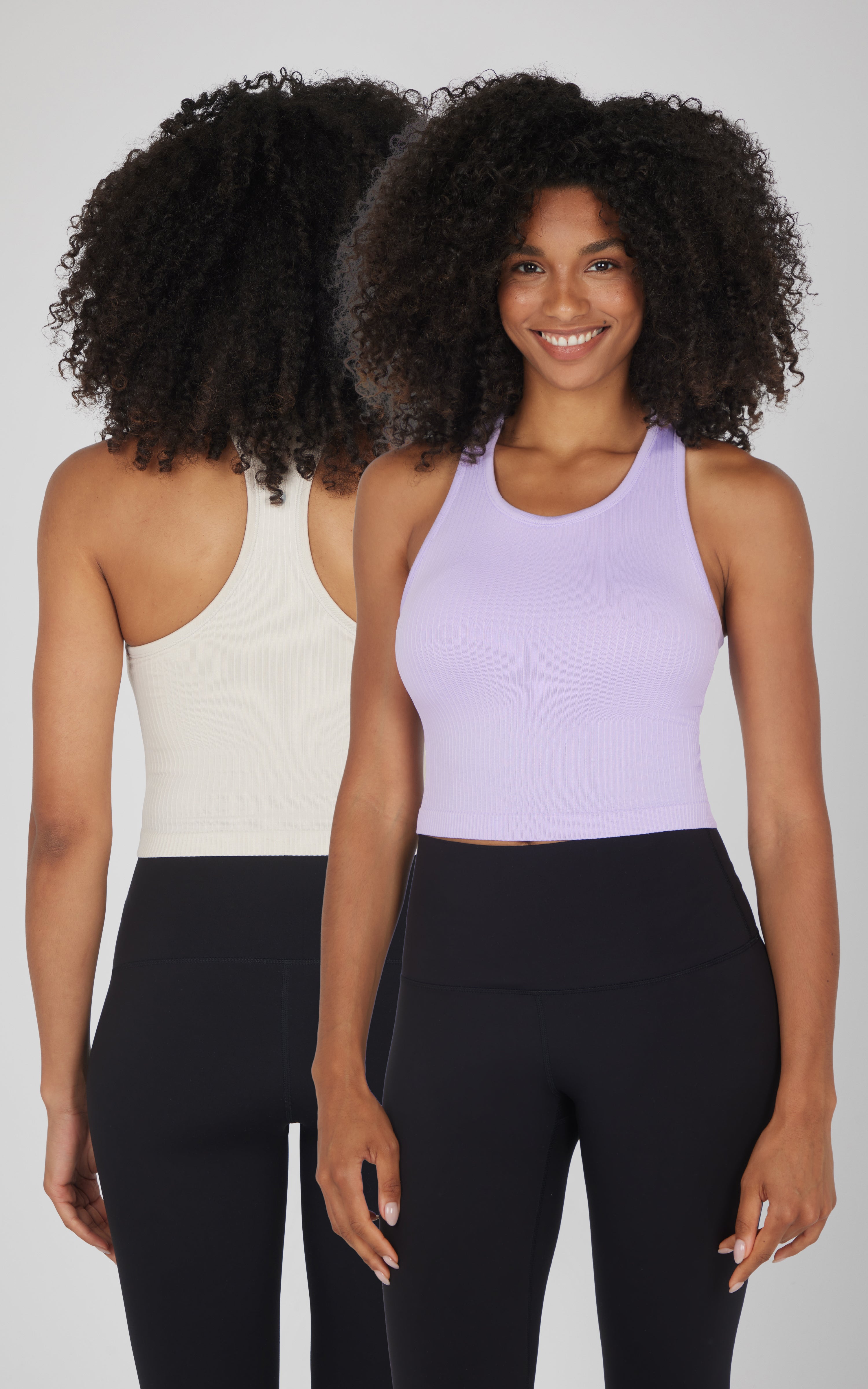 2 PK Racerback Tank with Built in  Bra - Our Petal Tone Story - 90 Degree by Reflex