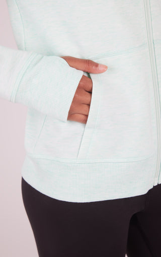 Girls Brushed Full Zip Hooded Jacket - 90 Degree by Reflex