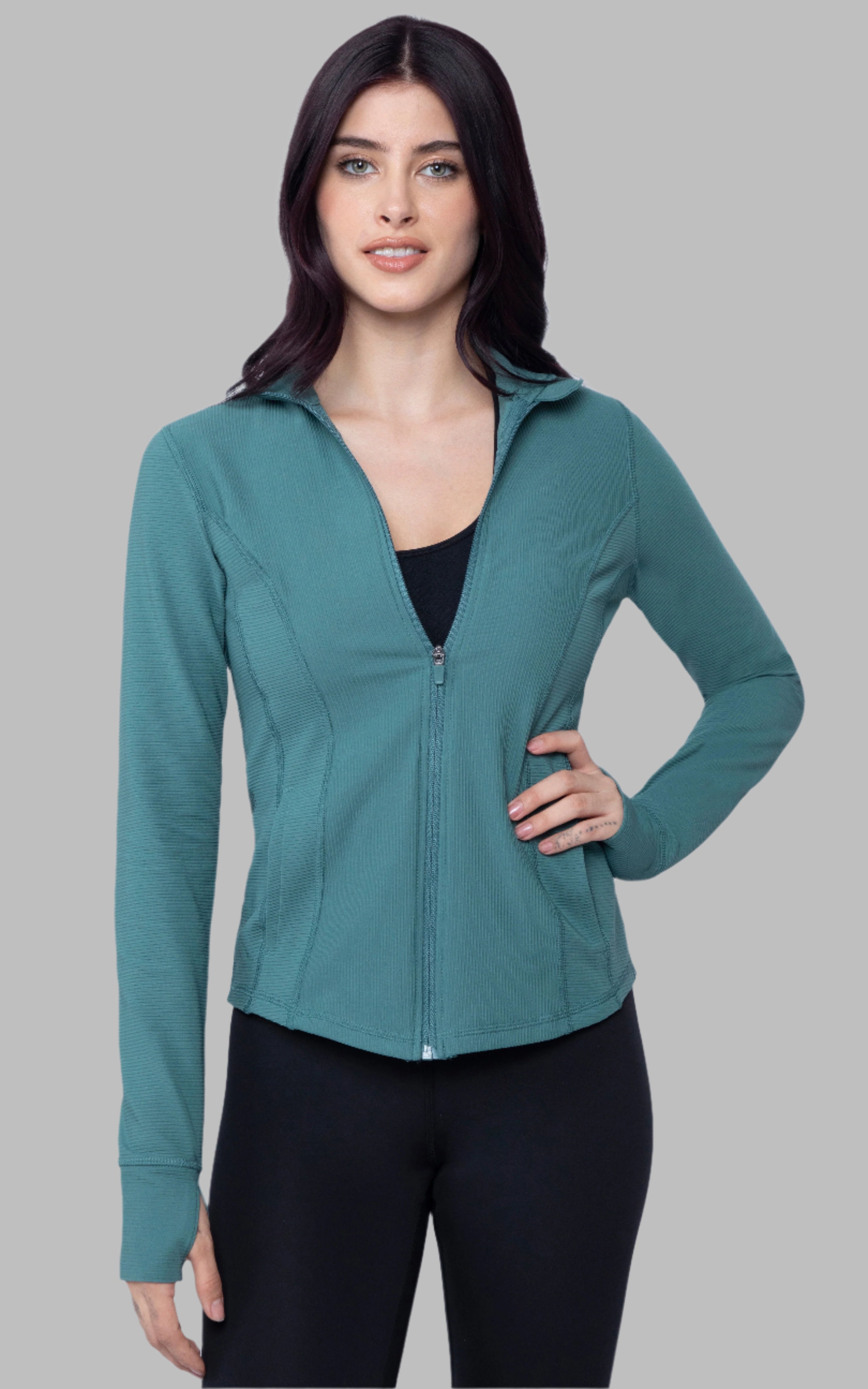 Interlink Ribbed Princess Seam Performance Jacket - 90 Degree by Reflex