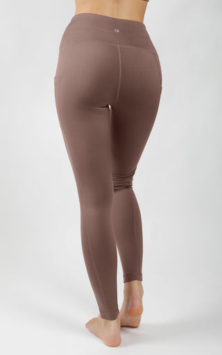 Cold Gear High Waist Fleece Lined Legging with Side Pockets - 90 Degree by Reflex