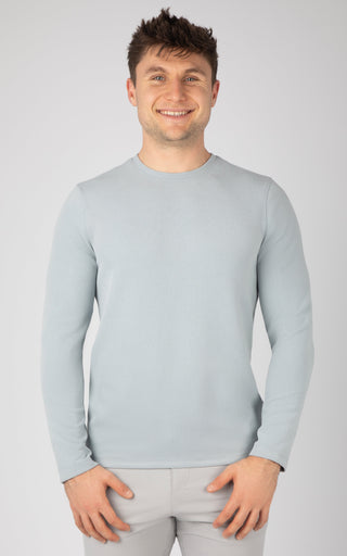 Mens Supreme Hyperlite Waffle Long Sleeve Crew Neck Shirt - 90 Degree by Reflex
