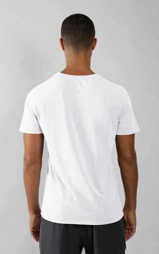 Mens Silicon Washed Pima Cotton Crew Neck Tee - 90 Degree by Reflex