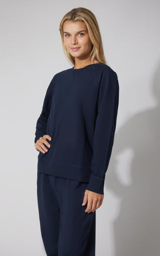 Terry Everyday Raglan Pullover Sweatshirt - 90 Degree by Reflex