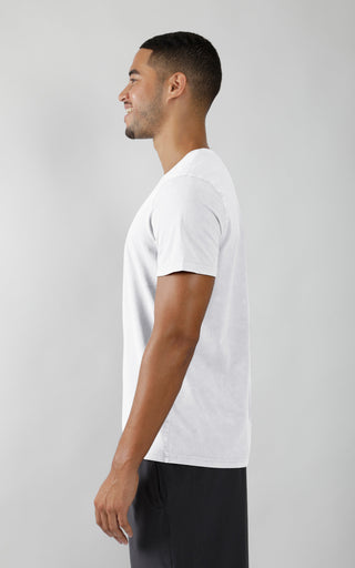 Mens Silicon Washed Pima Cotton Crew Neck Tee - 90 Degree by Reflex