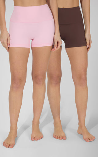 SKN 3.5" No Front Seam  Biker Shorts 2 PK - 90 Degree by Reflex