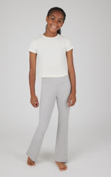 Girls 2 Pack  Interlock Everyday Full Length Legging and Everyday Interlock High Waist Flared Pant - 90 Degree by Reflex