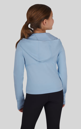 Girls Lux Full Zip Hooded Jacket - 90 Degree by Reflex