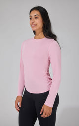 2 PK Side Ruched Long Sleeve Top