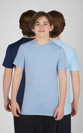 Boys 3 PK Mesh Performance Tee - 90 Degree by Reflex