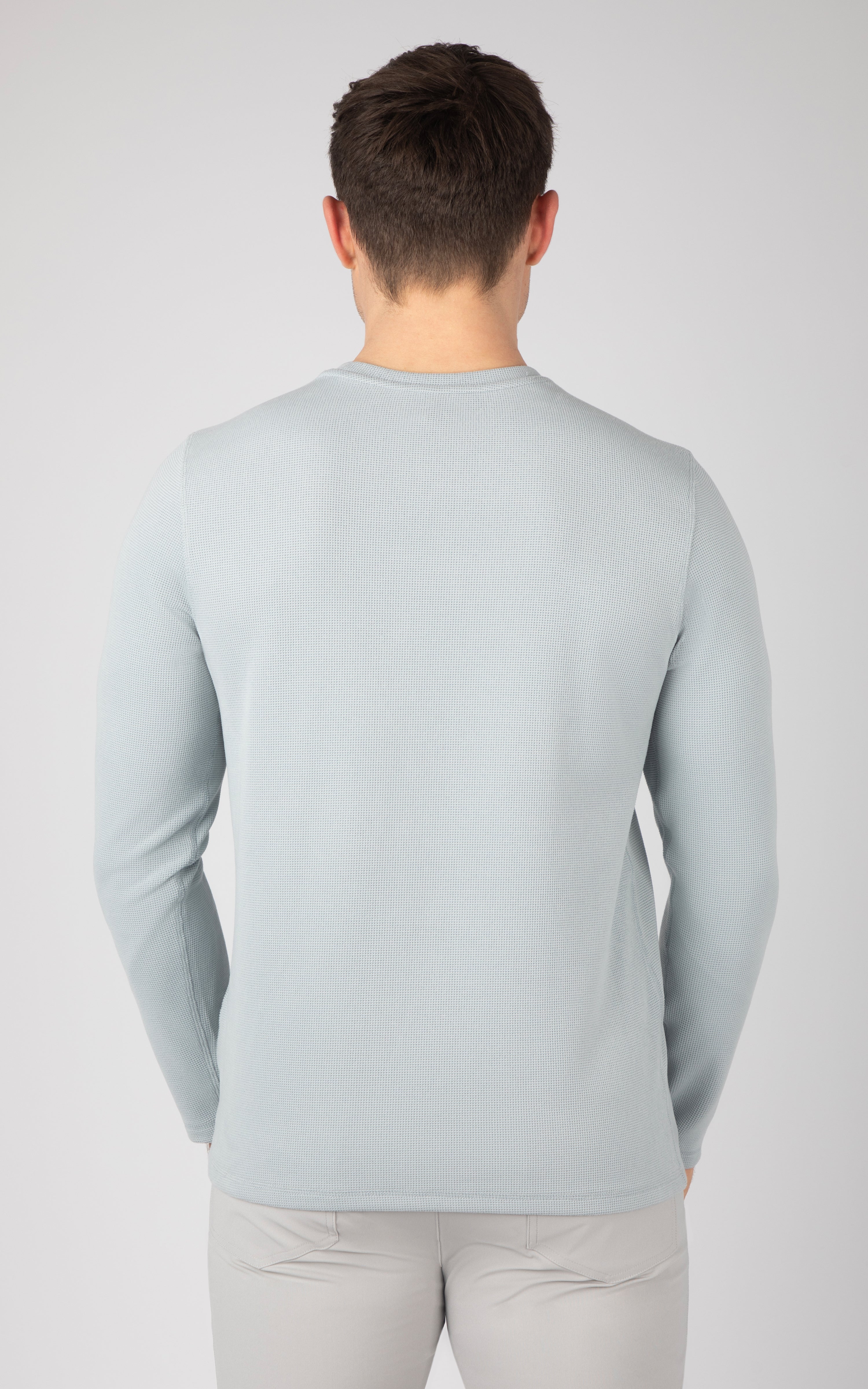Mens Supreme Hyperlite Waffle Long Sleeve Crew Neck Shirt - 90 Degree by Reflex