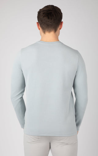 Mens Supreme Hyperlite Waffle Long Sleeve Crew Neck Shirt - 90 Degree by Reflex
